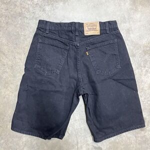 Vintage Levi's Orange Tab 550 Denim Shorts Jorts Mens 36 Black Bermuda USA 90s